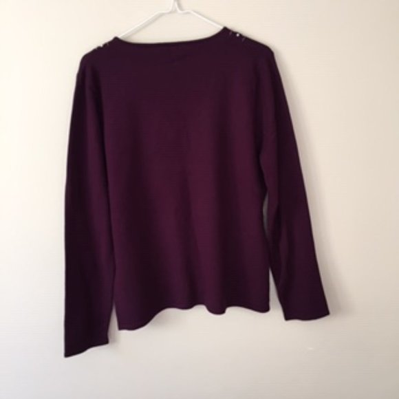 BELLA WOMEN BLOUSE.  SIZE 16.  COLOR PURPLE - Picture 2 of 3